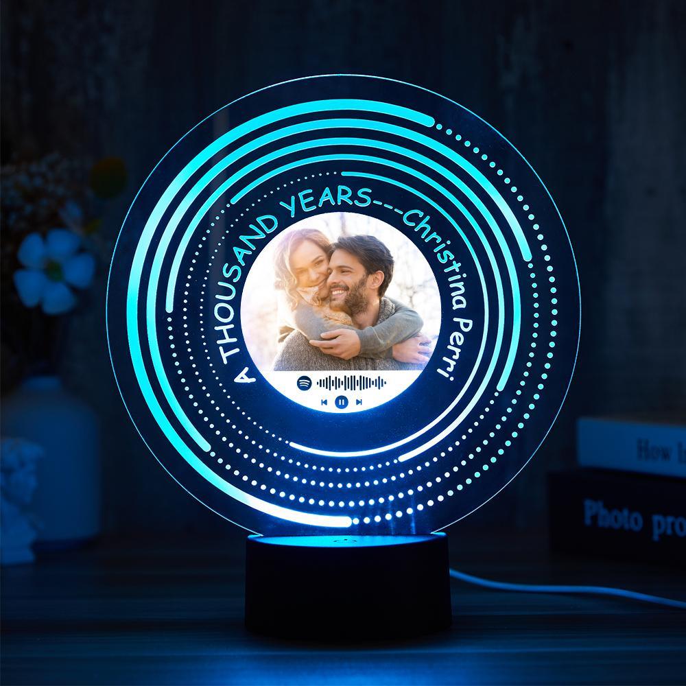 Personalised Spotify Lamp Album Cover Light Couple Song Plaque Night Light Perfect Gifts For Her