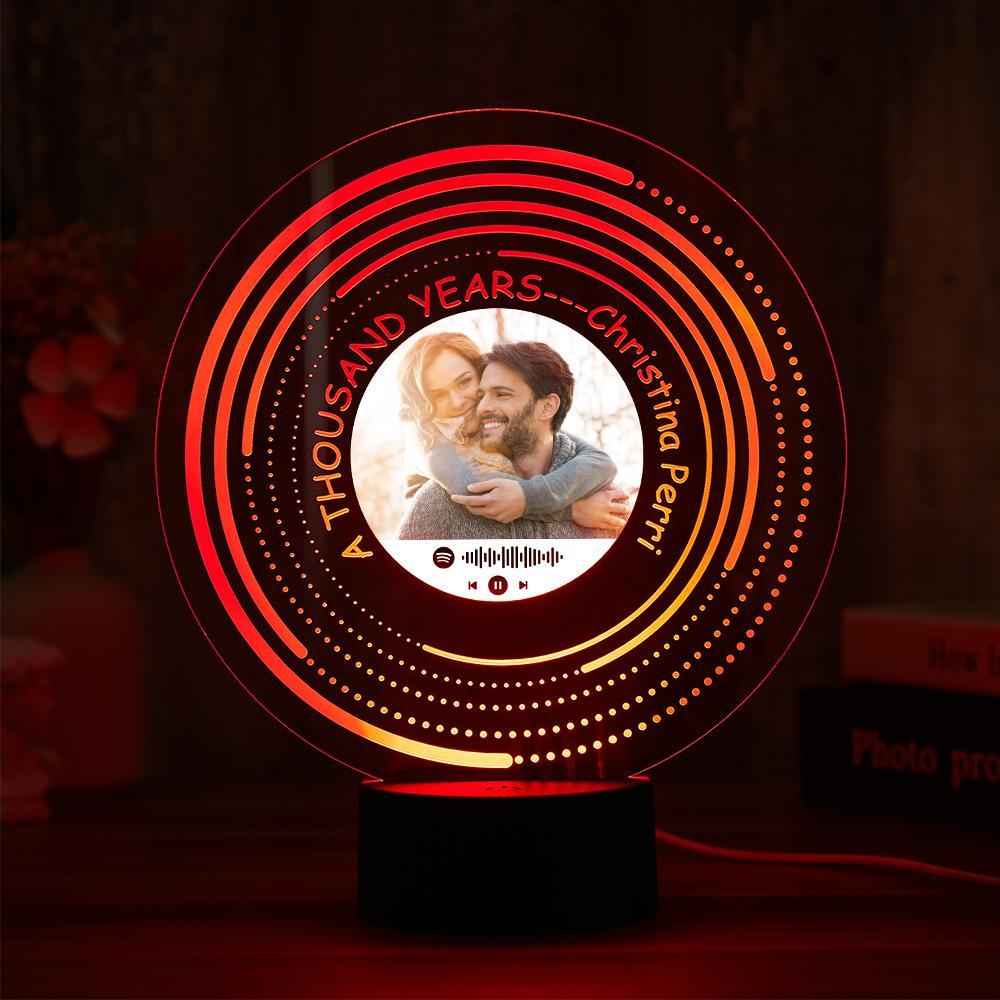 Personalised Spotify Lamp Album Cover Light Couple Song Plaque Night Light Perfect Gifts For Her