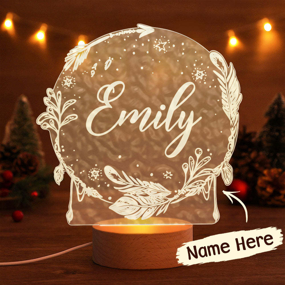You could add your name on the custom night light