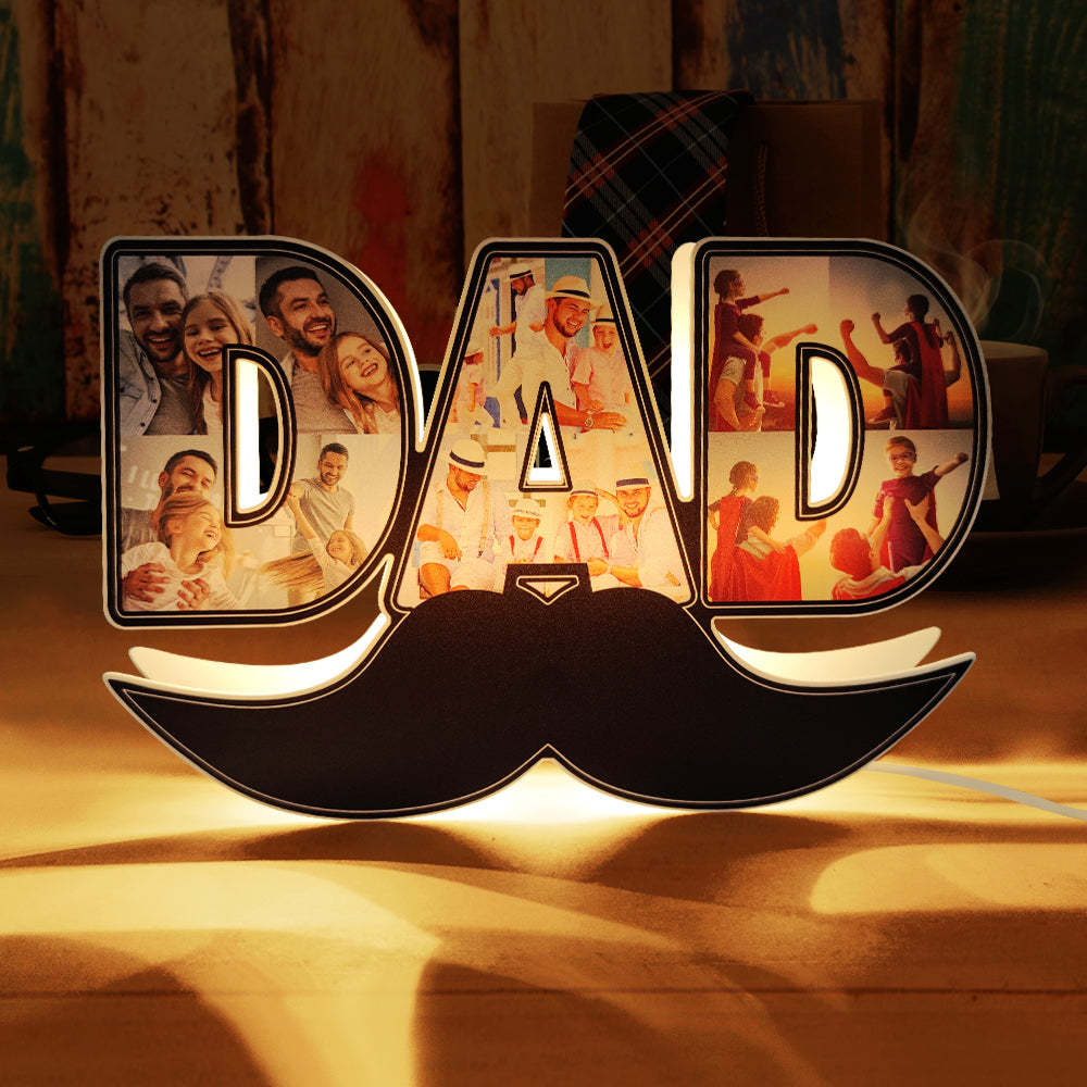 Custom Dad Light Personalized Photo Lamp Father's Day Gifts - mymoonlampuk