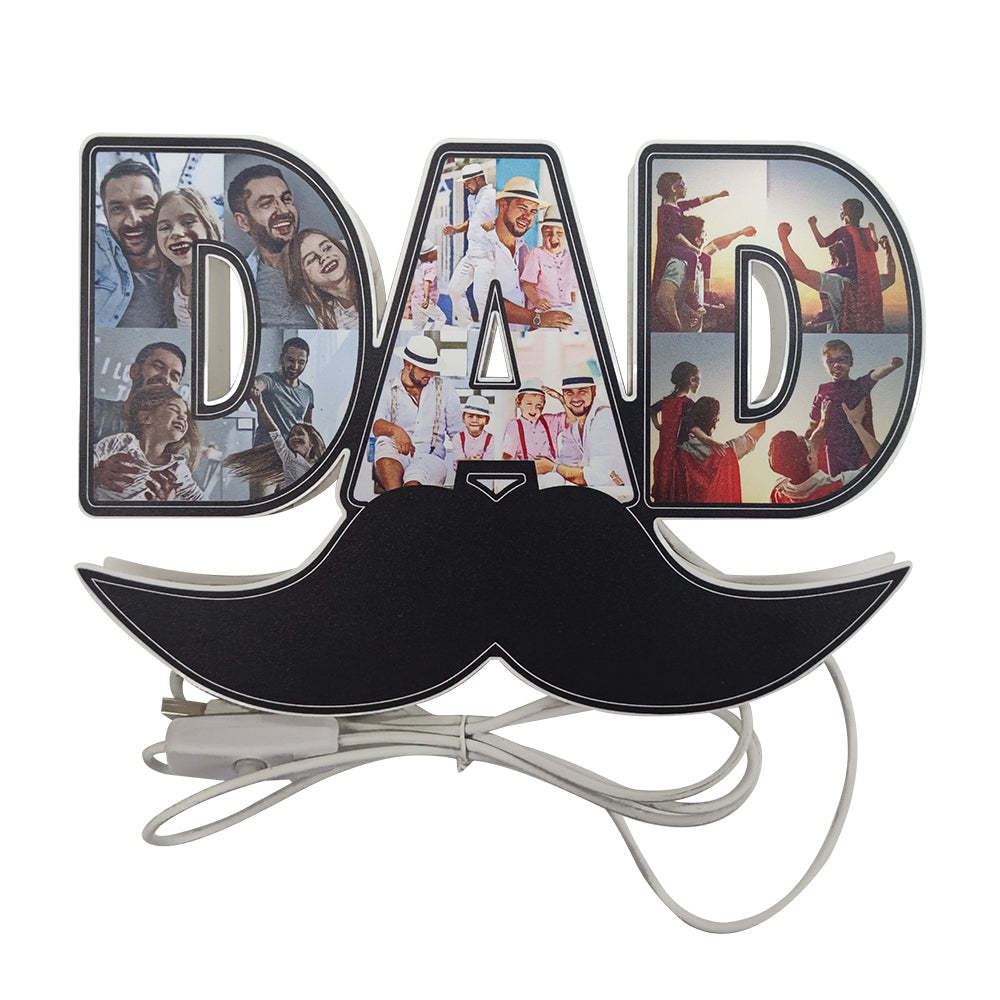 Custom Dad Light Personalized Photo Lamp Father's Day Gifts - mymoonlampuk