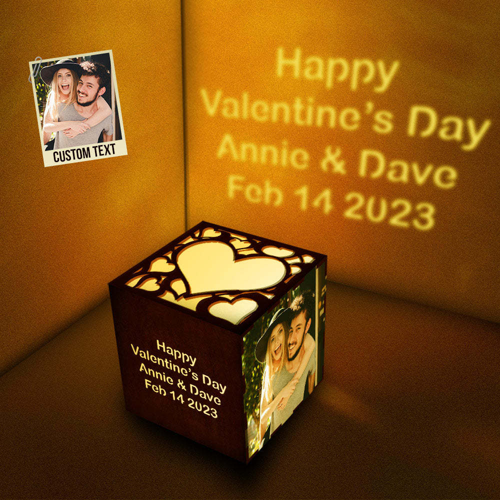 Custom Photo Engraved Lantern Box Personalized Projection Light Custom Lamp - mymoonlampuk