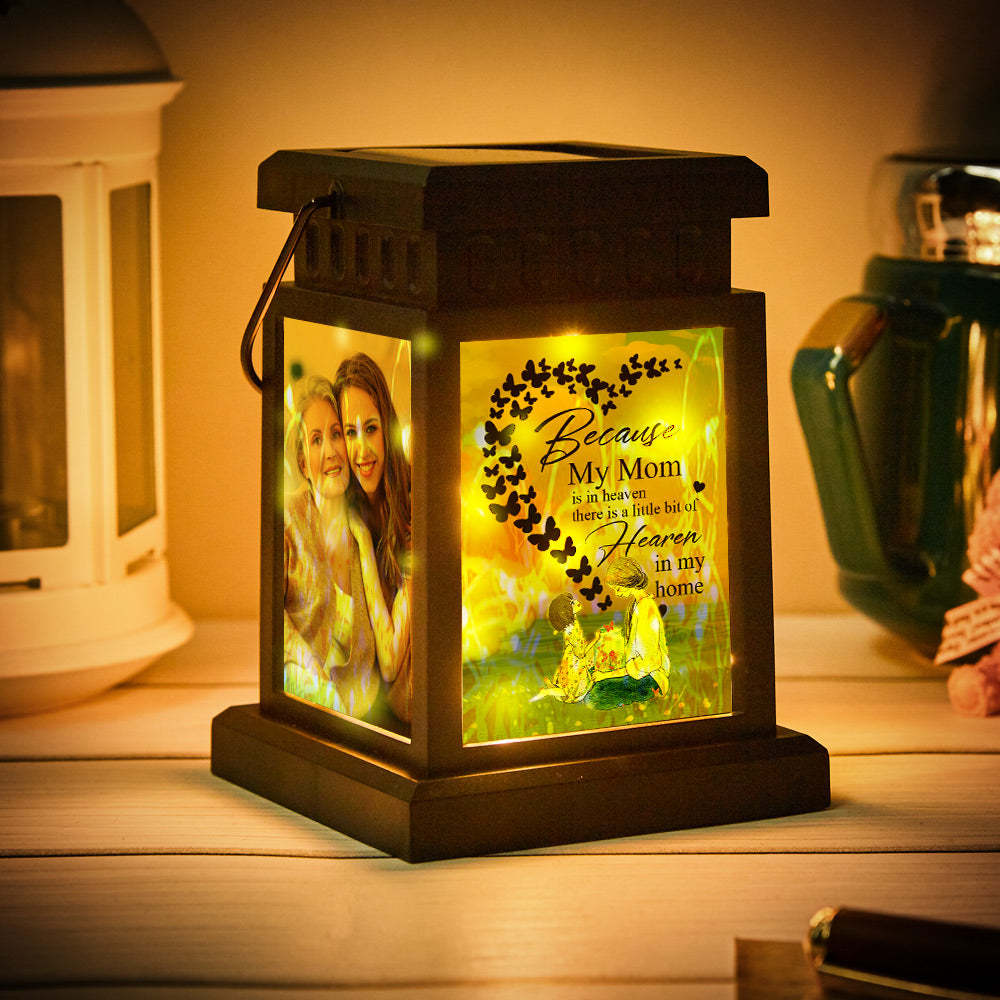 Anniversary Gifts for Couple, Personalized Photo Engraved Lantern Nightlight Lamp Memorial Lamp Solar Garden Light - mymoonlampuk
