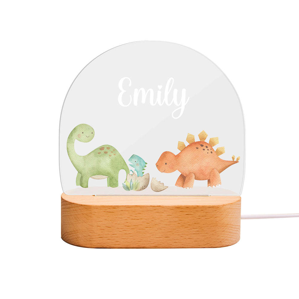 Personalized Name Baby Dinosaur Night Light Custom Name Nursery Room Lamp Gift For Kids - mymoonlampuk