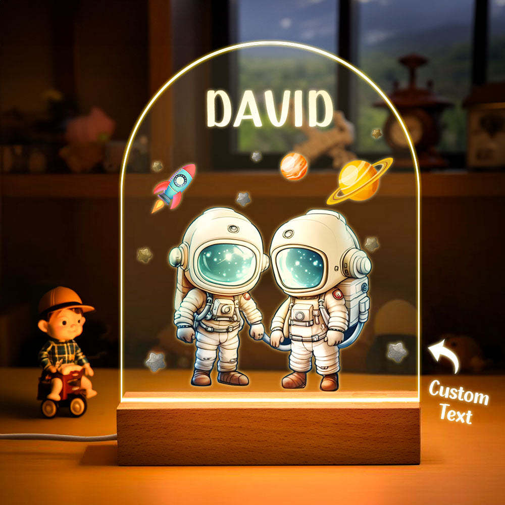 Custom Astronaut kids kids bedside lamp with Name Personalized  Perfect Gift for Baby Kids with Star and Cloud Night light - mymoonlampuk