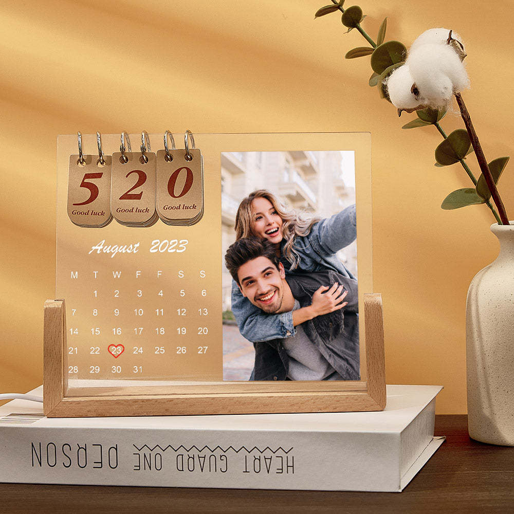 Custom Photo Lamp Personalized Countdown Calendar Night Light - mymoonlampuk