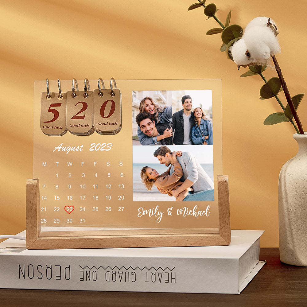 Custom Photo Lamp Personalized Countdown Calendar Night Light Gift - mymoonlampuk