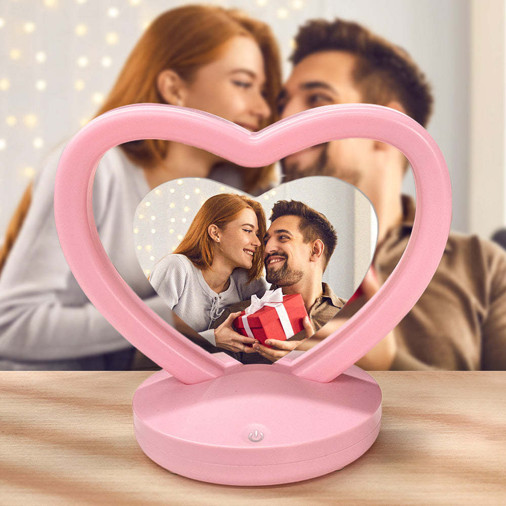 Personalized Photo Night Light Custom Heart-Shaped Lamp Romantic Valentine's Day Gifts - mymoonlampuk