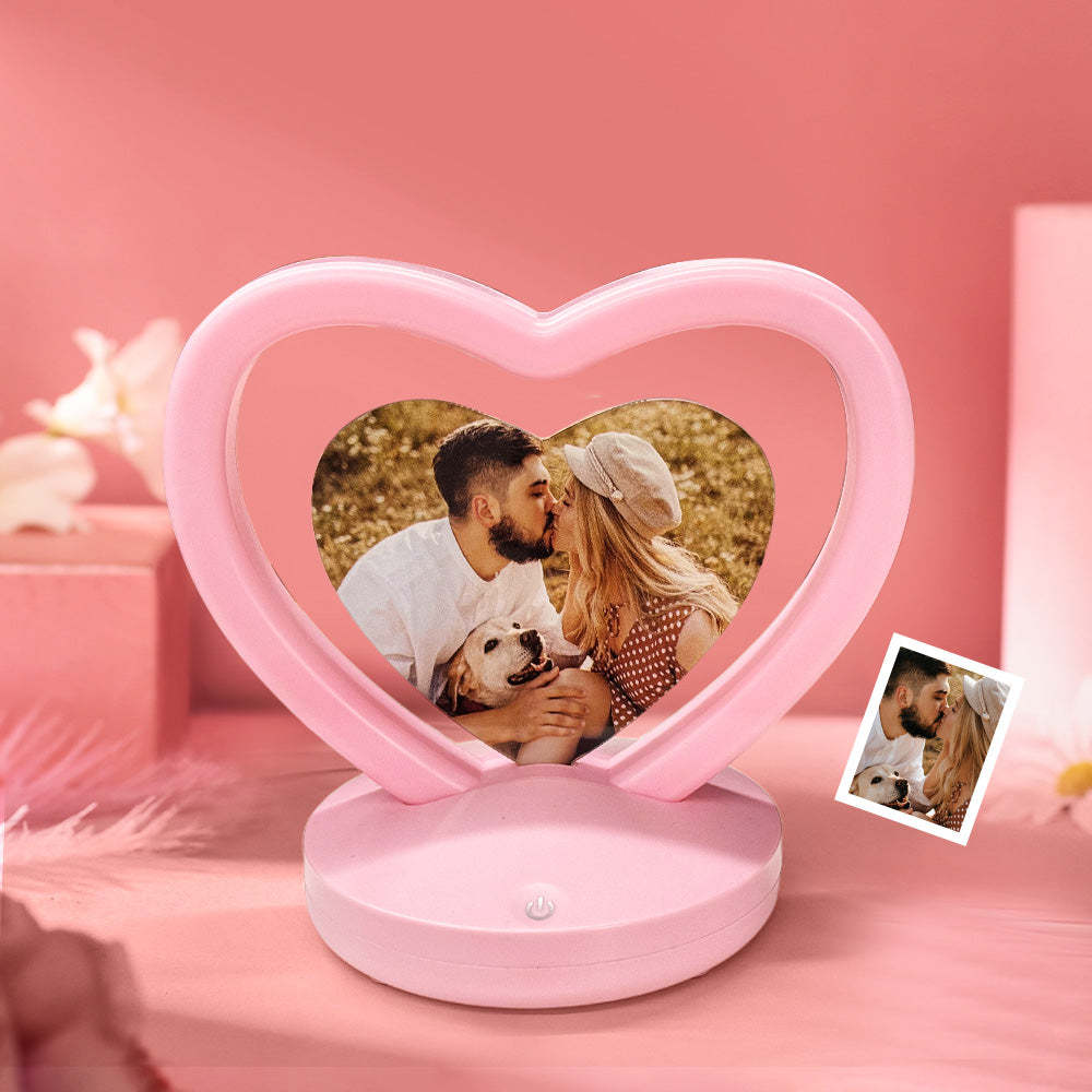 Personalized Photo Night Light Custom Heart-Shaped Lamp Romantic Valentine's Day Gifts - mymoonlampuk