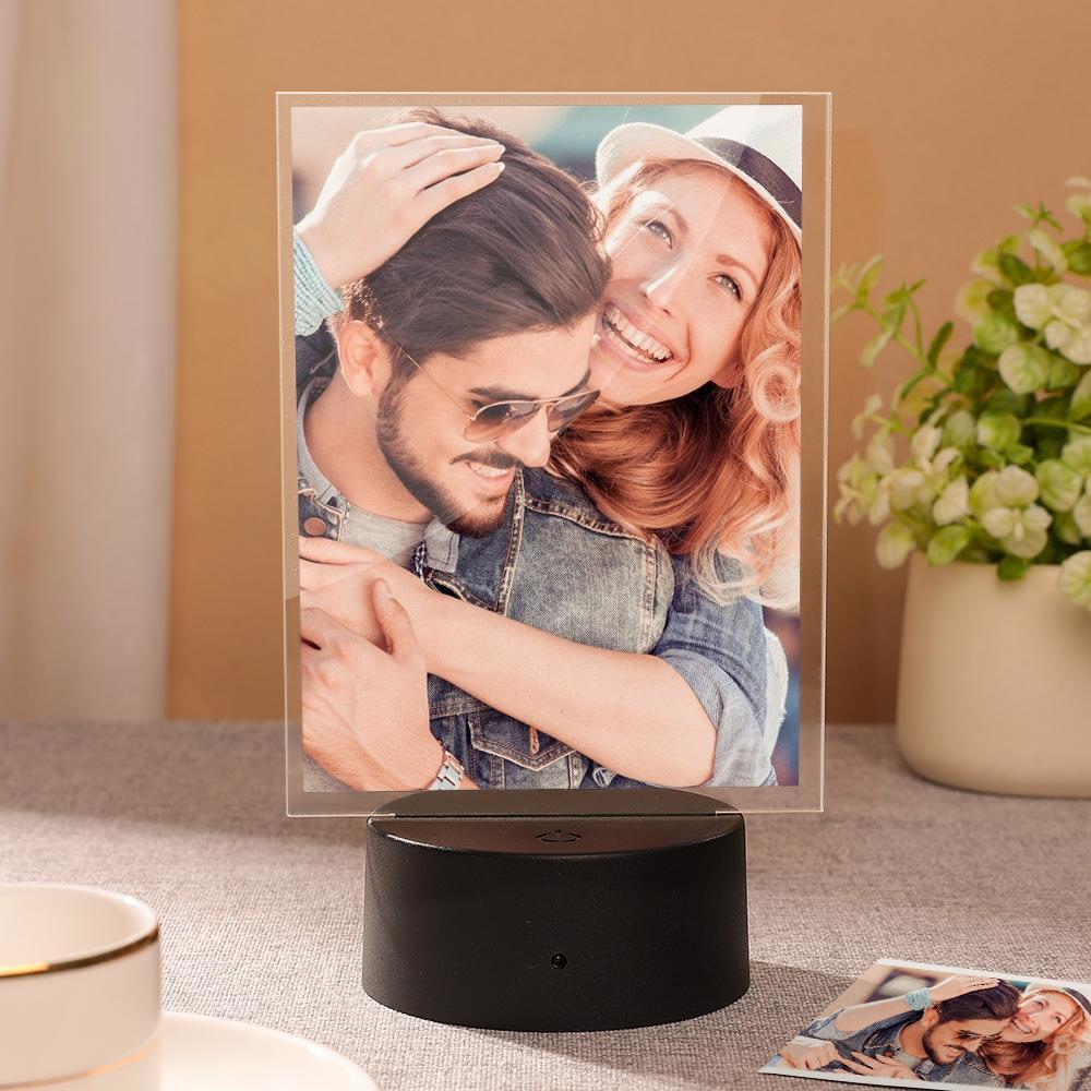 Mother's Day Gifts Custom Photo Night Light Personalised Acrylic Led Lamp Gift for Her