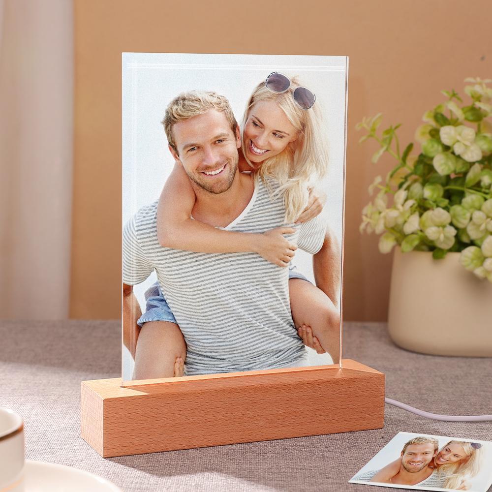 Mother's Day Gifts Custom Photo Night Light Personalised Acrylic Led Lamp Gift for Her