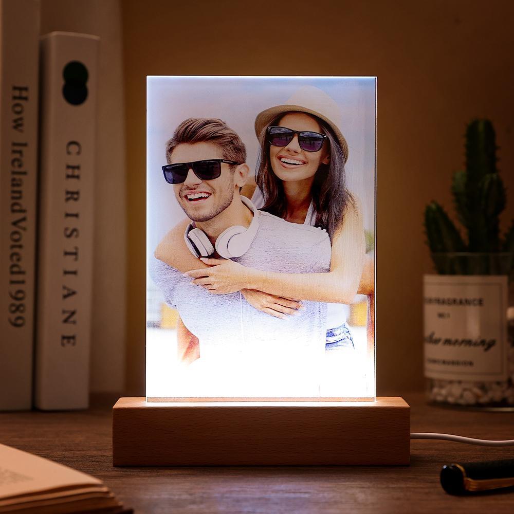 Mother's Day Gifts Custom Photo Night Light Personalised Acrylic Led Lamp Gift for Her