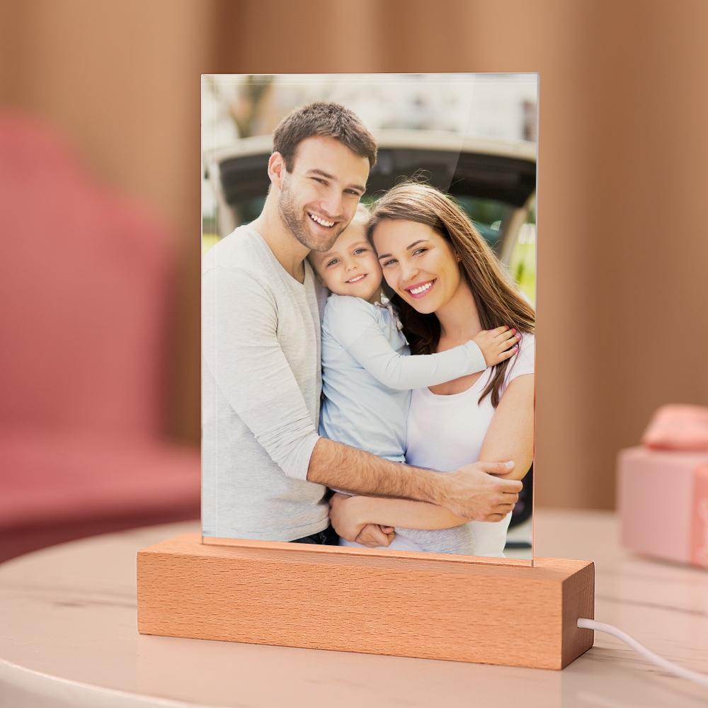 Mother's Day Gifts Custom Photo Night Light Personalised Acrylic Led Lamp Gift for Her