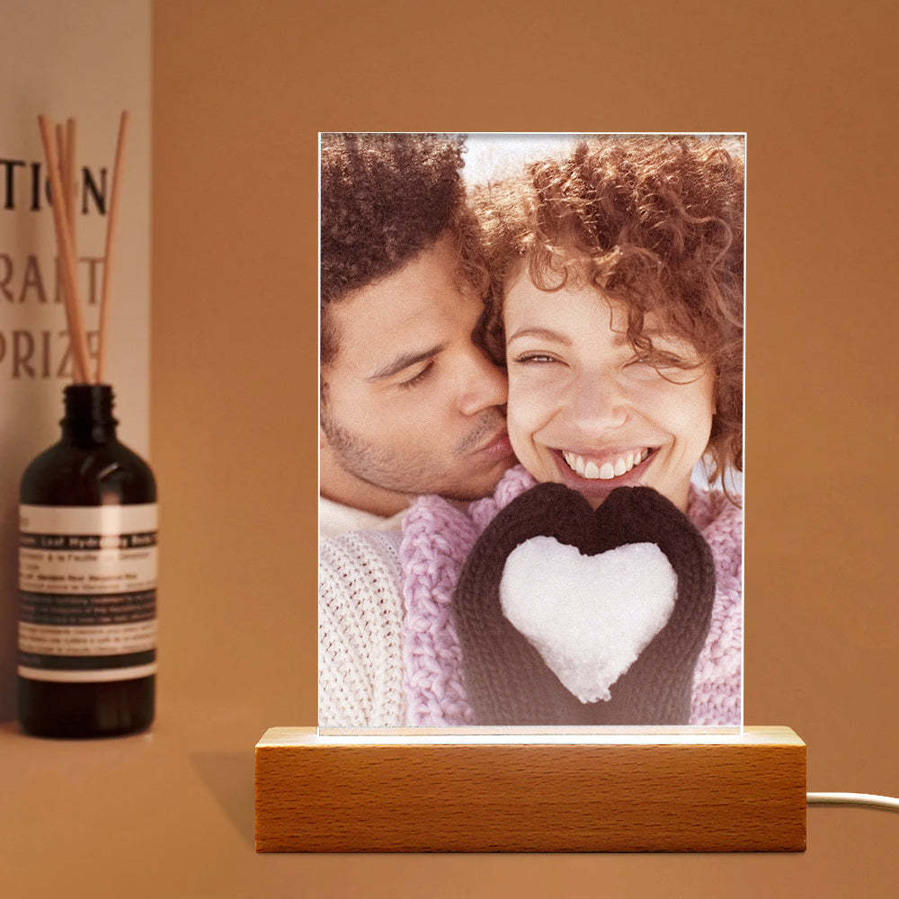 Mother's Day Gifts Custom Photo Night Light Personalised Acrylic Led Lamp Gift for Her