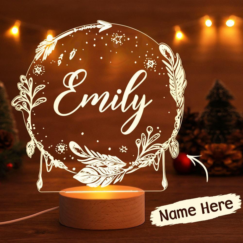 Personalised Baby Girl Gifts Nursery Decor Personalised Night Light  lamp