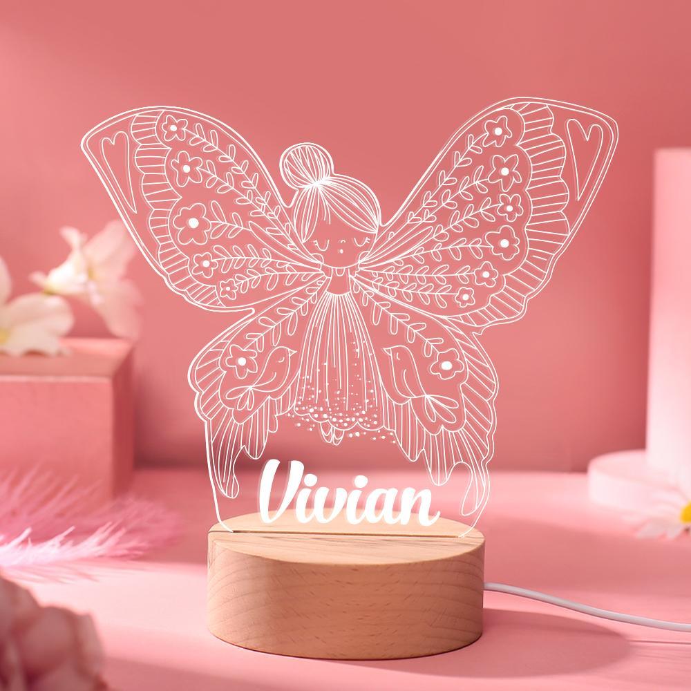 Personalised Night Light Nursery Lamp For Baby Girl Nursery Decor First birthday Gift From Mom And Dad Night Lights Kids Table Lamp
