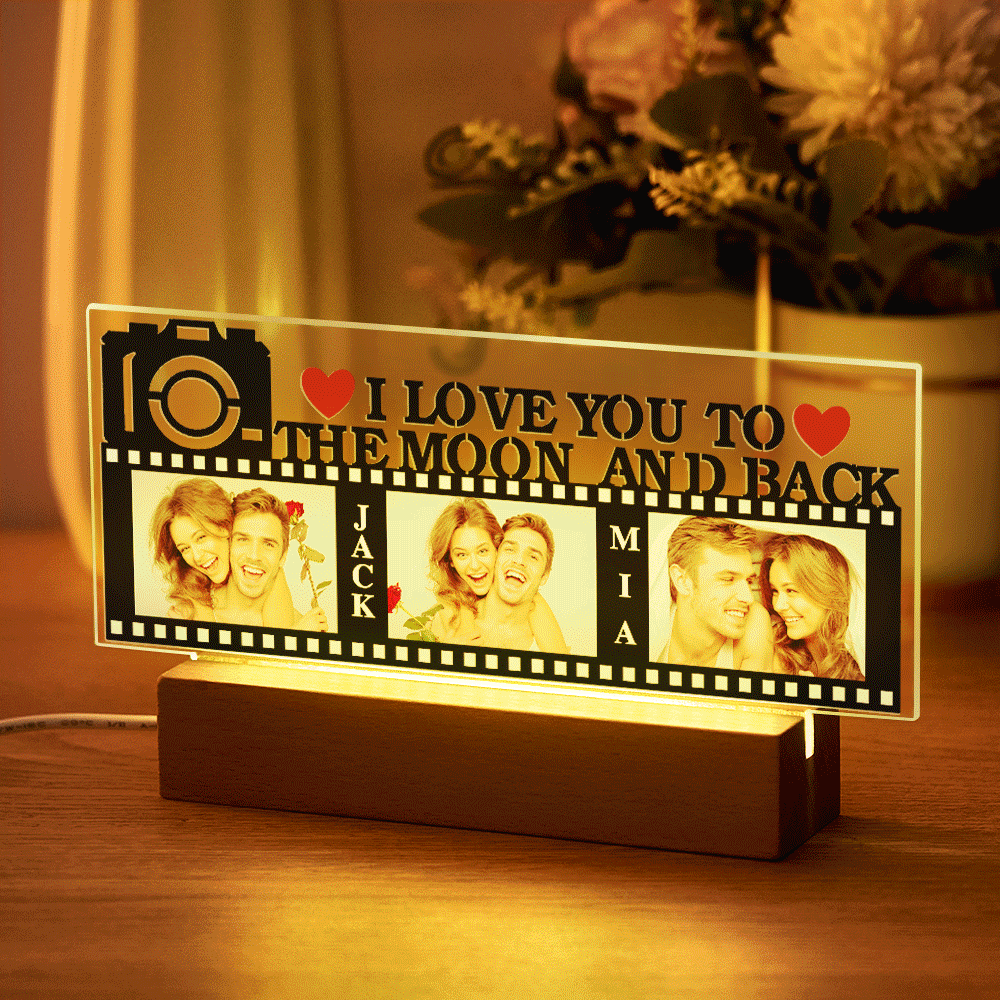 Personalized Photo Romantic Colorful Lamp Custom Film Pictures Night Light Valentine's Day Gift - mymoonlampuk