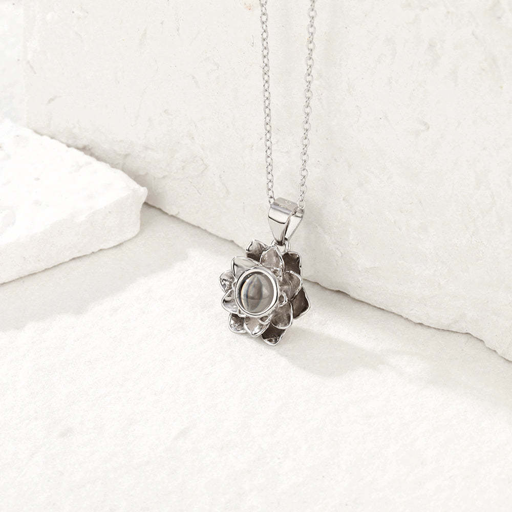 Custom Projection Photo Necklace Personalized Pet Photo Pendant Projection Chain Women Memorial Jewelry Gifts - MyMoonLampUk