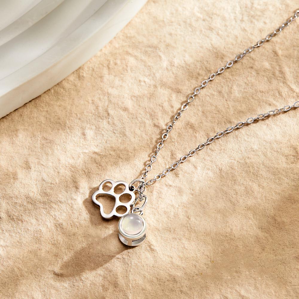 Custom Projection Photo Necklace Personalized Pet Photo Pendant Projection Chain Women Memorial Jewelry Gifts - MyMoonLampUk