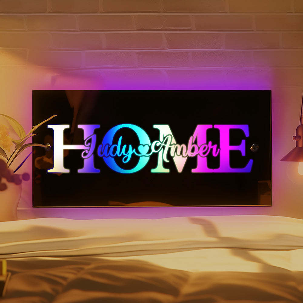 Custom Name Mirror Light Family Love Home Gift - mymoonlampuk