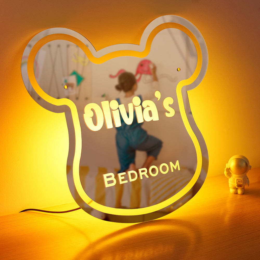 Personalized Olivia's BEDROOM Mirror Light Children's Bedroom Gift - mymoonlampuk