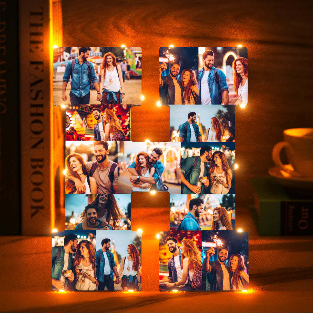 Custom Photo Letter Night Light Personalized  Initial Name Lamp  Room Wall Decor - mymoonlampuk