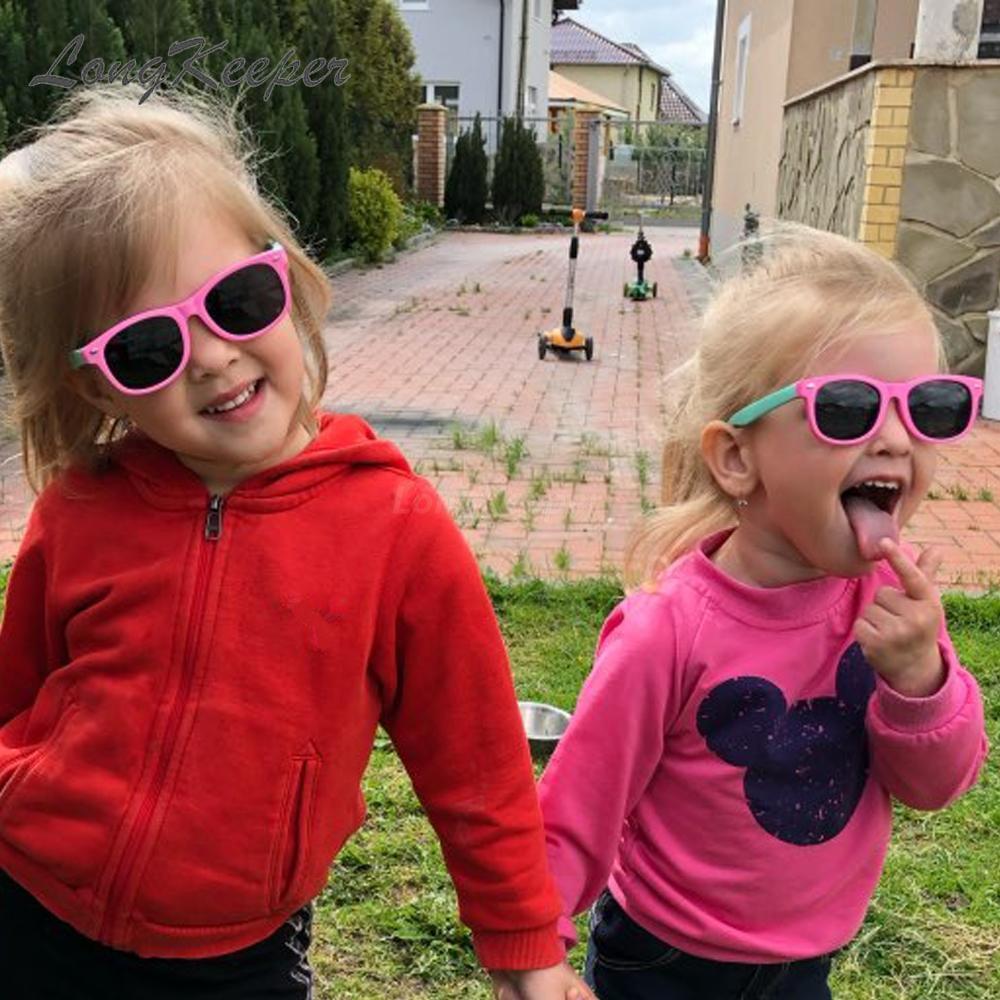 Rainbow - (Age 3-12)Kids UV400 Protective Polarized Sunglasses-Red&White - mymoonlampuk