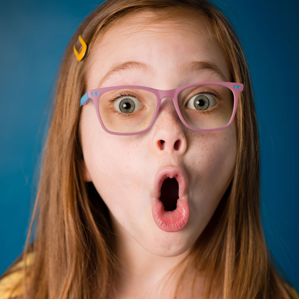 Genius - (Age 7-12)Children Blue Light Blocking Computer Reading Gaming Glasses-For Girl - mymoonlampuk