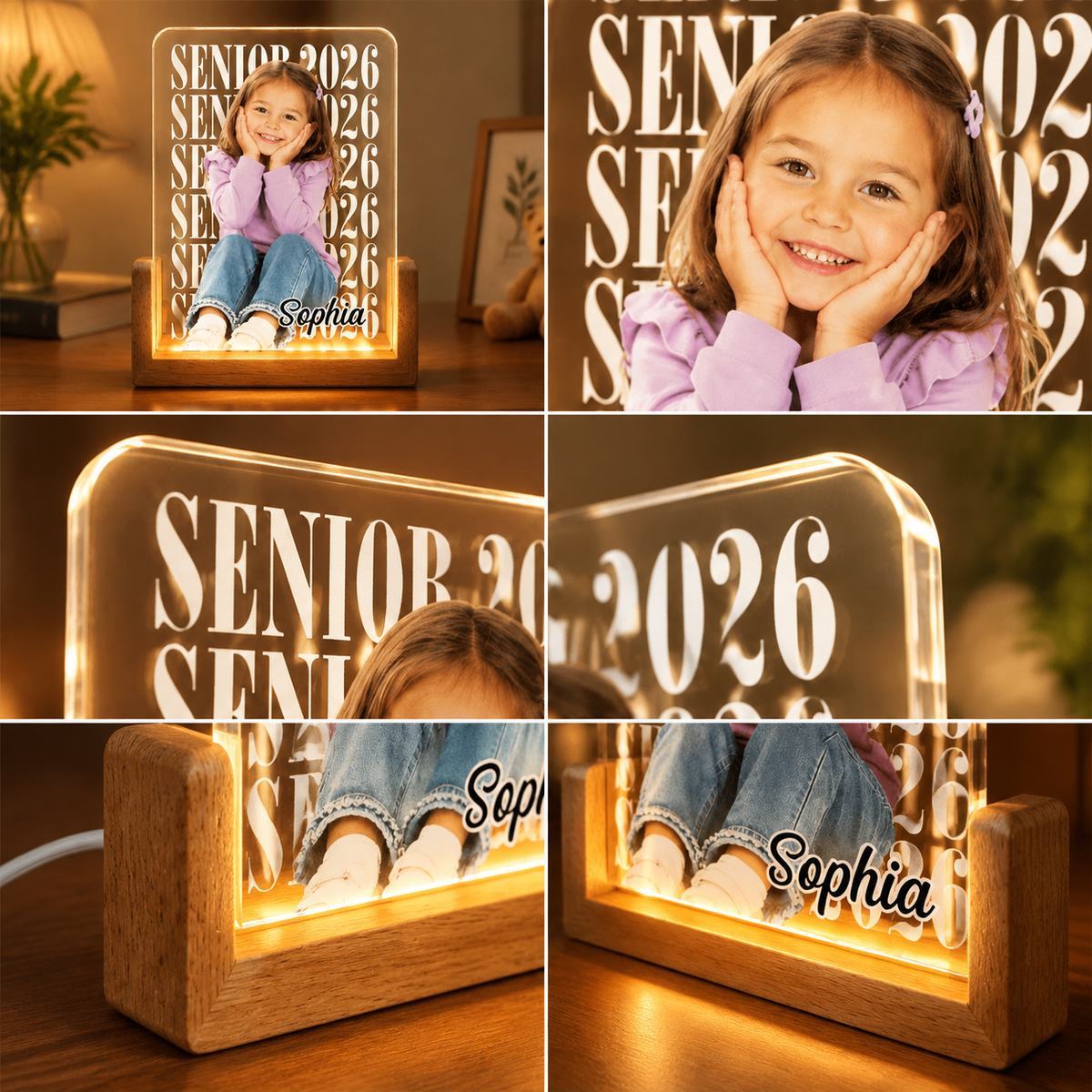 Personalized Senior Graduation Night Light for 2026 – Custom Photo Acrylic Lamp Gift for Daughter, Son or Family - MyMoonLampUk