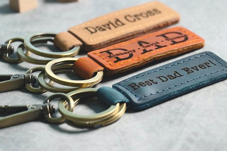 Personalized Dad Keychain, New Dad Gift, Engraved Dad Keychain, Fathers Day Keychain, First Fathers Day, GIFT for Dad, Fathers