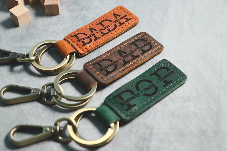 Personalized Dad Keychain, New Dad Gift, Engraved Dad Keychain, Fathers Day Keychain, First Fathers Day, GIFT for Dad, Fathers