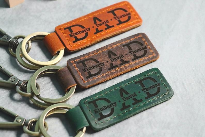 Personalized Dad Keychain, New Dad Gift, Engraved Dad Keychain, Fathers Day Keychain, First Fathers Day, GIFT for Dad, Fathers