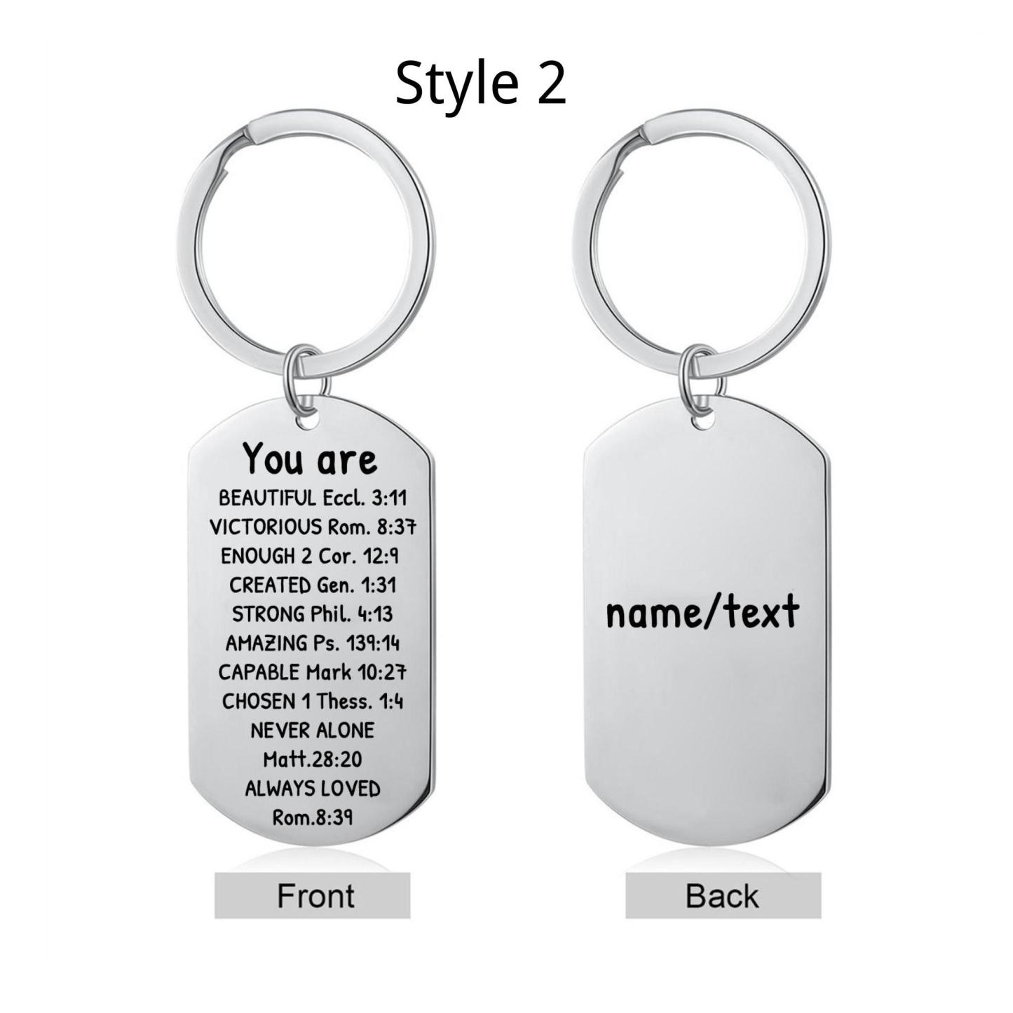 Little Reminders Keychain,You are enough Keychain, Mental Health Gift, Gift for Daughter Son, Reminder Gift For Friend, Self Love Gift - MyMoonLampUk