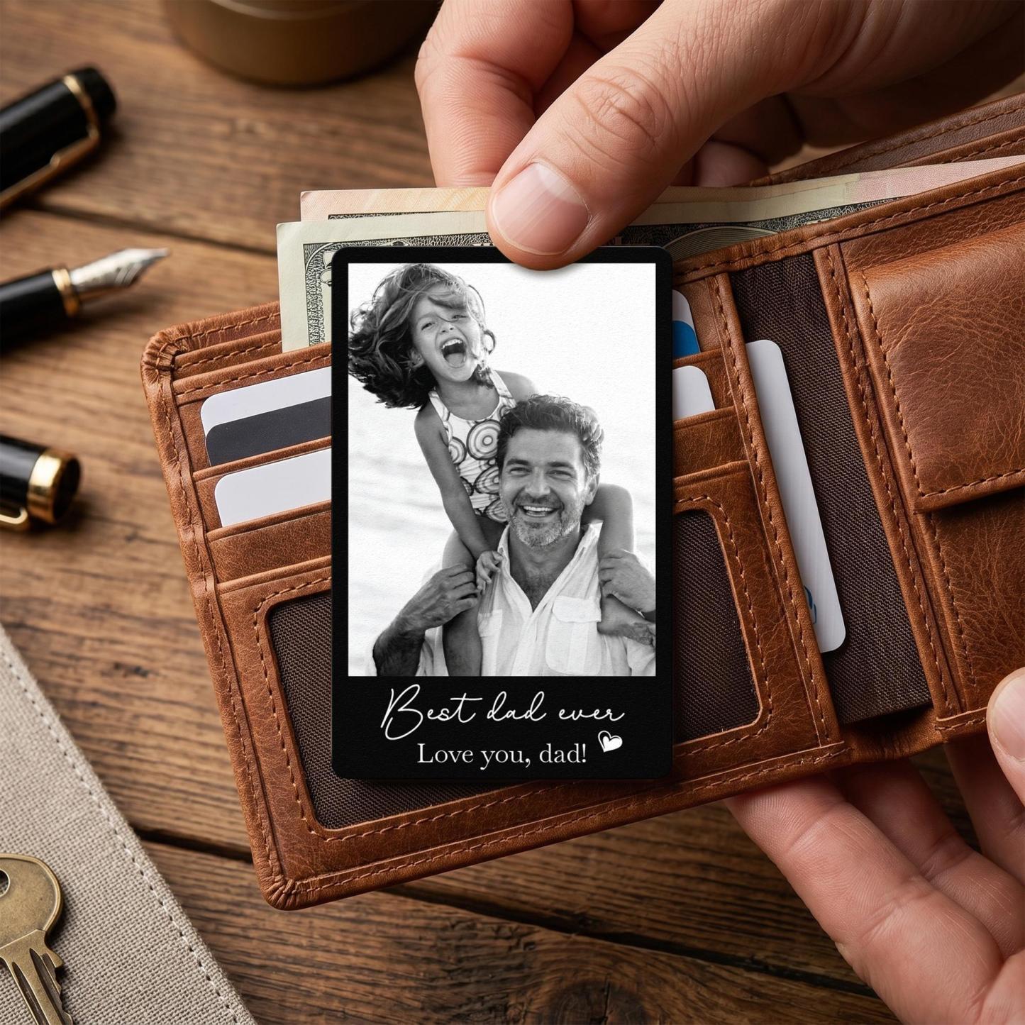 Photo Wallet Card for Dad, Father’s Day Gift, Personalized Sentimental Keepsake, Daddy Memory Card - MyMoonLampUk
