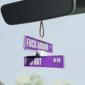 Fuck Around and Find Out Street Sign Hanger 3D Printed Funny Street Warning Sign Decoration - MyMoonLampUk