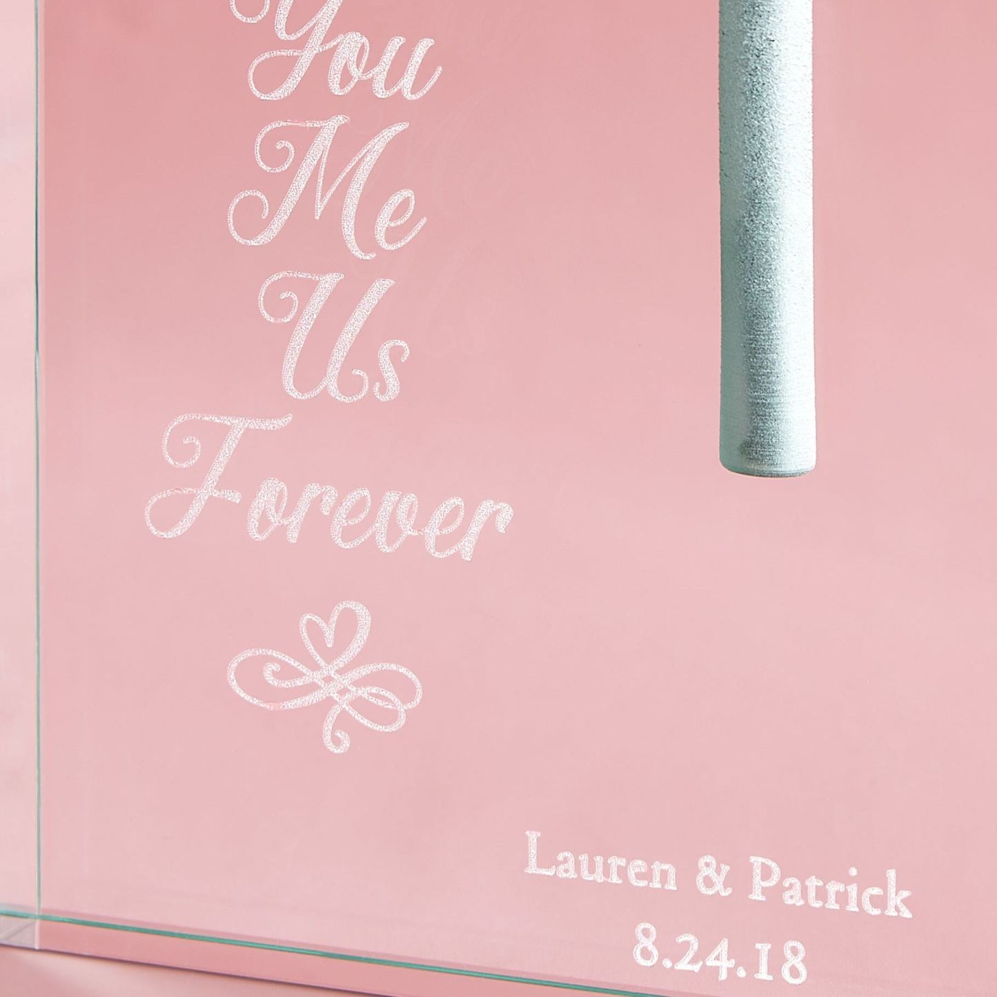 Personalized Acrylic Rose Display with Engraved Text Valentines Day Gift - MyMoonLampUk