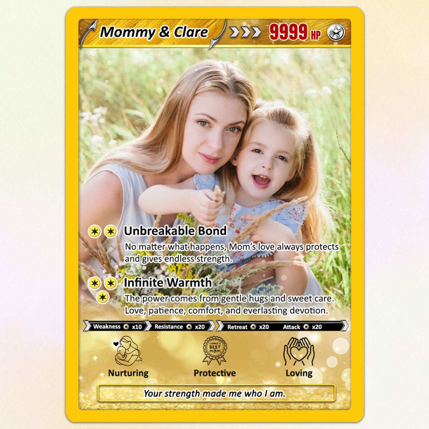 Mother's Day Custom Card Mommy Card Anime-Inspired Personalized Card for Mom