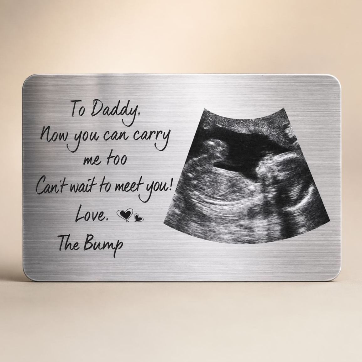 Custom Photo To Daddy Now You Can Carry Me Too Personalized Wallet Card - MyMoonLampUk