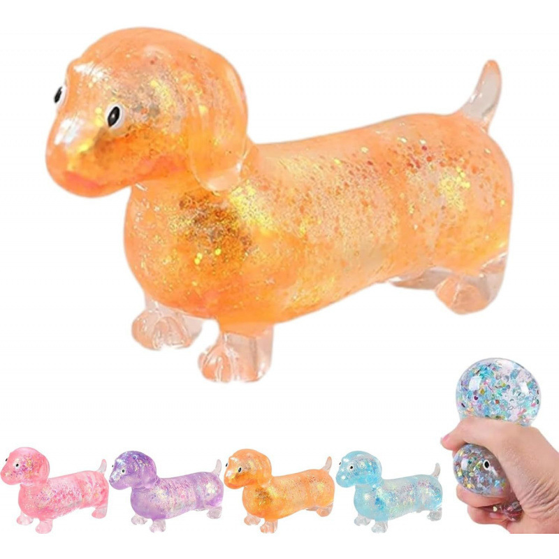 Squishy Dachshund Toy for Stress Relief – Festive Gift for Kids & Adults, Slow Rebound Gel Squeeze Toy - MyMoonLampUk