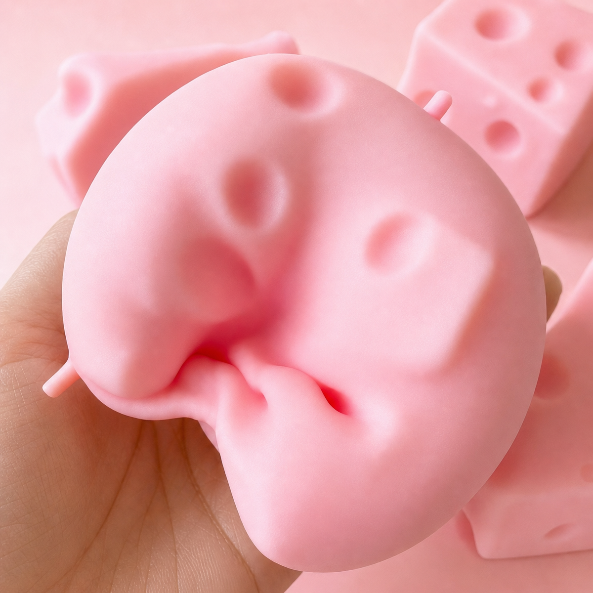 Cheese Squishy Toy for Stress Relief – Large Soft Squeezable Foam Cube Gift for Christmas, Birthday, Office Desk Decor - MyMoonLampUk