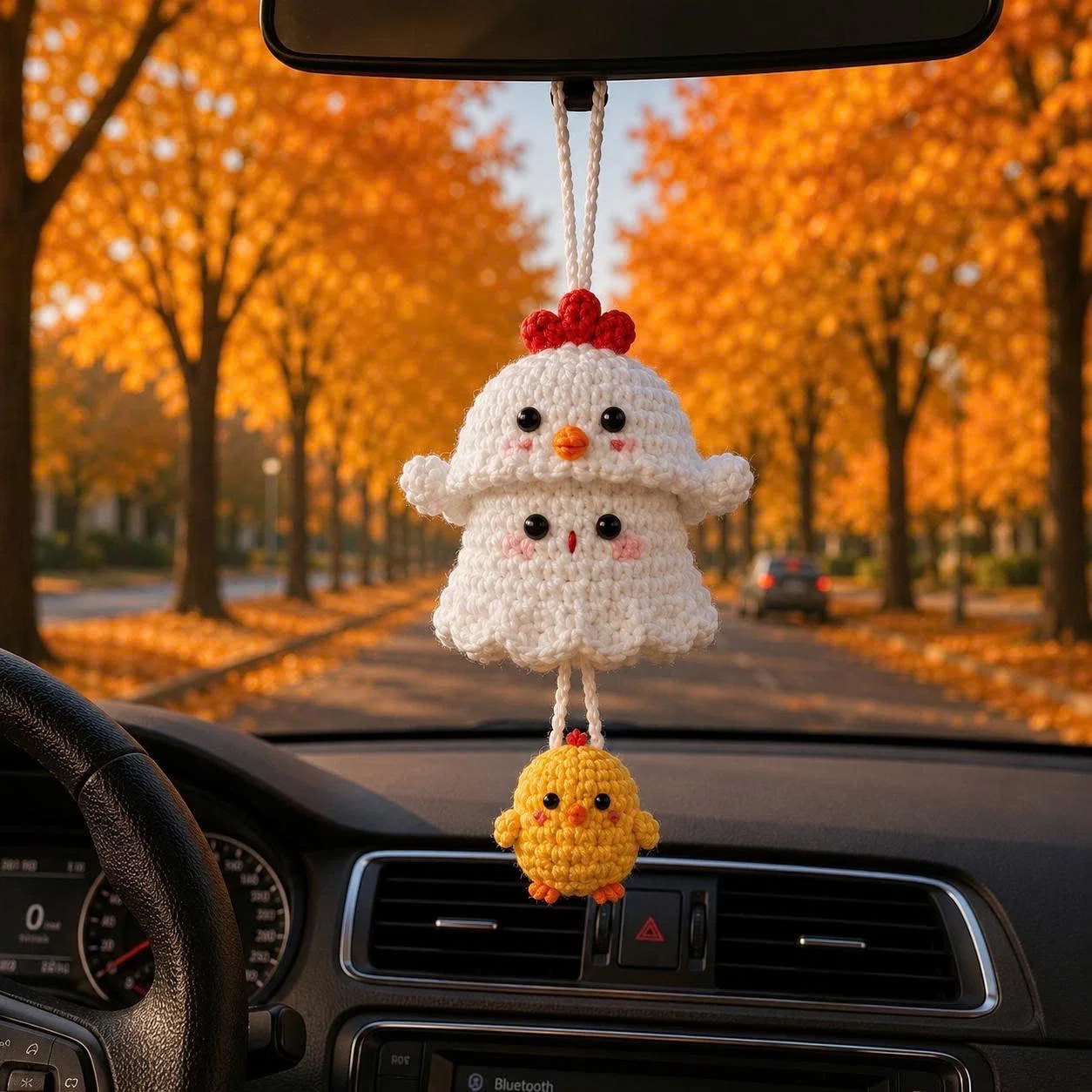 Cute Crochet Ghost Keychain Set - Halloween Decor & Gift for Kids, Teachers, Craft Lovers - MyMoonLampUk