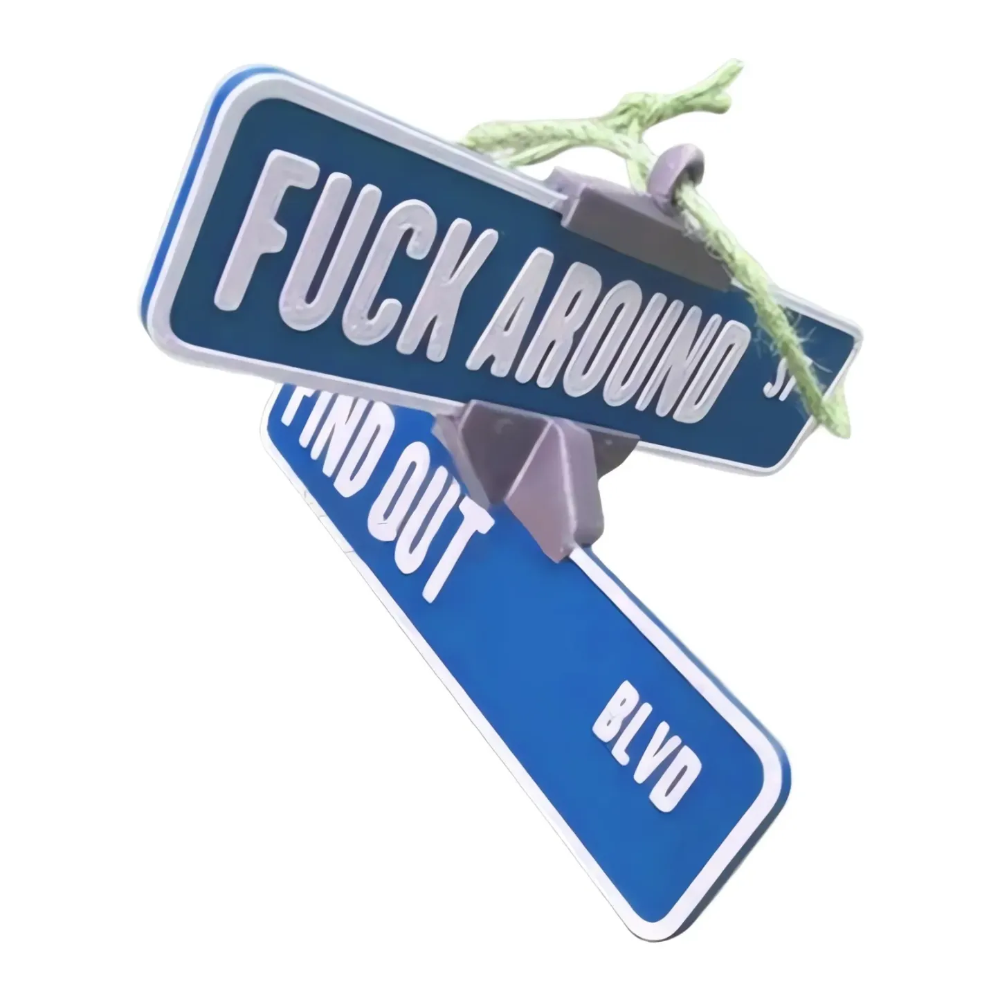 Fuck Around and Find Out Street Sign Hanger 3D Printed Funny Street Warning Sign Decoration - MyMoonLampUk