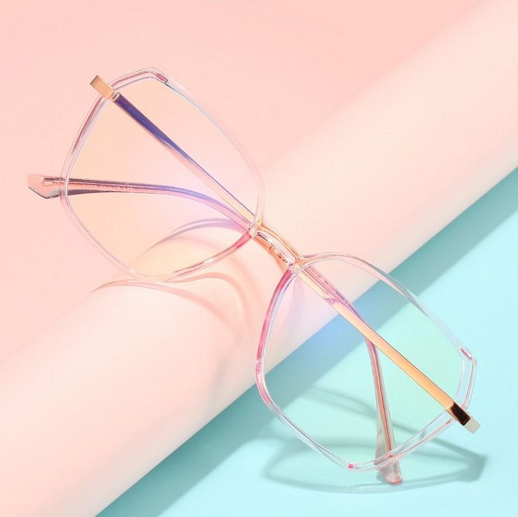 Star - Fashion Blue Light Blocking Computer Reading Gaming Glasses - Transparent Pink - mymoonlampuk