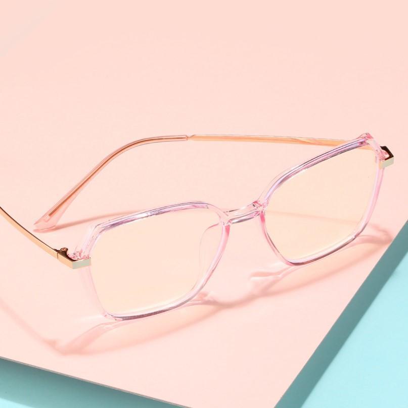 Star - Fashion Blue Light Blocking Computer Reading Gaming Glasses - Transparent Pink - mymoonlampuk
