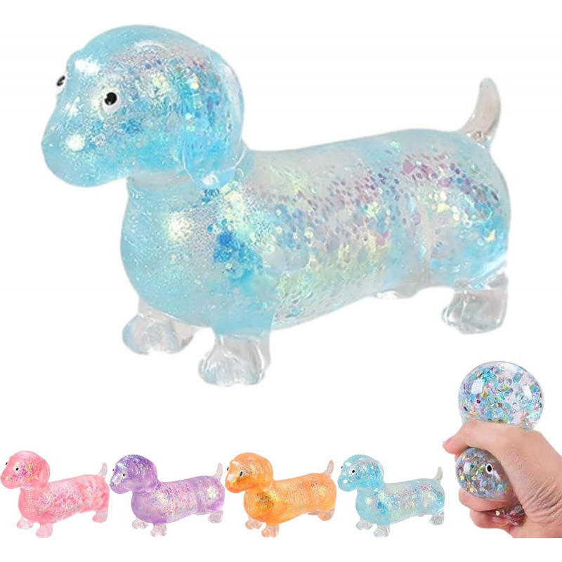 Squishy Dachshund Toy for Stress Relief – Festive Gift for Kids & Adults, Slow Rebound Gel Squeeze Toy - MyMoonLampUk