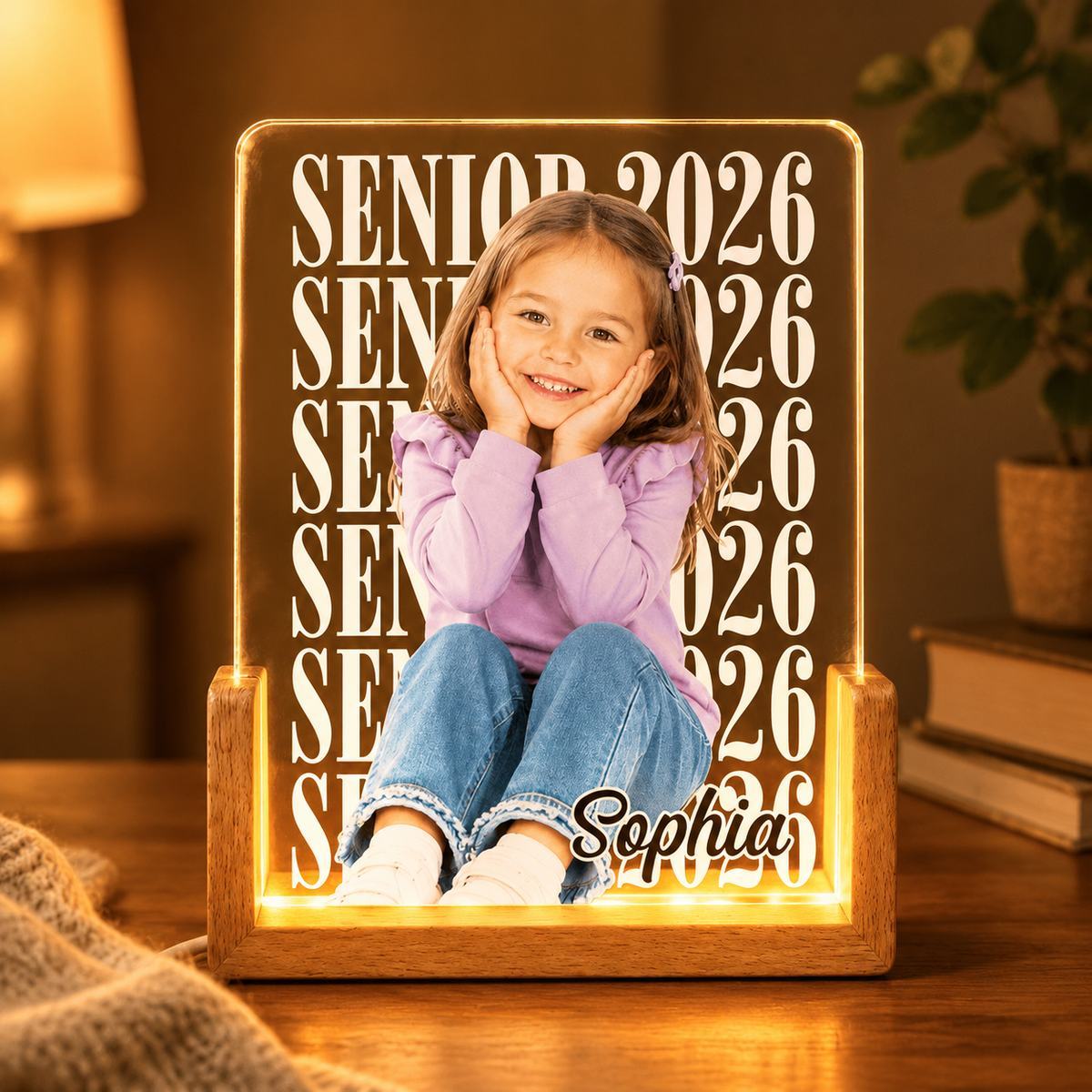 Personalized Senior Graduation Night Light for 2026 – Custom Photo Acrylic Lamp Gift for Daughter, Son or Family - MyMoonLampUk