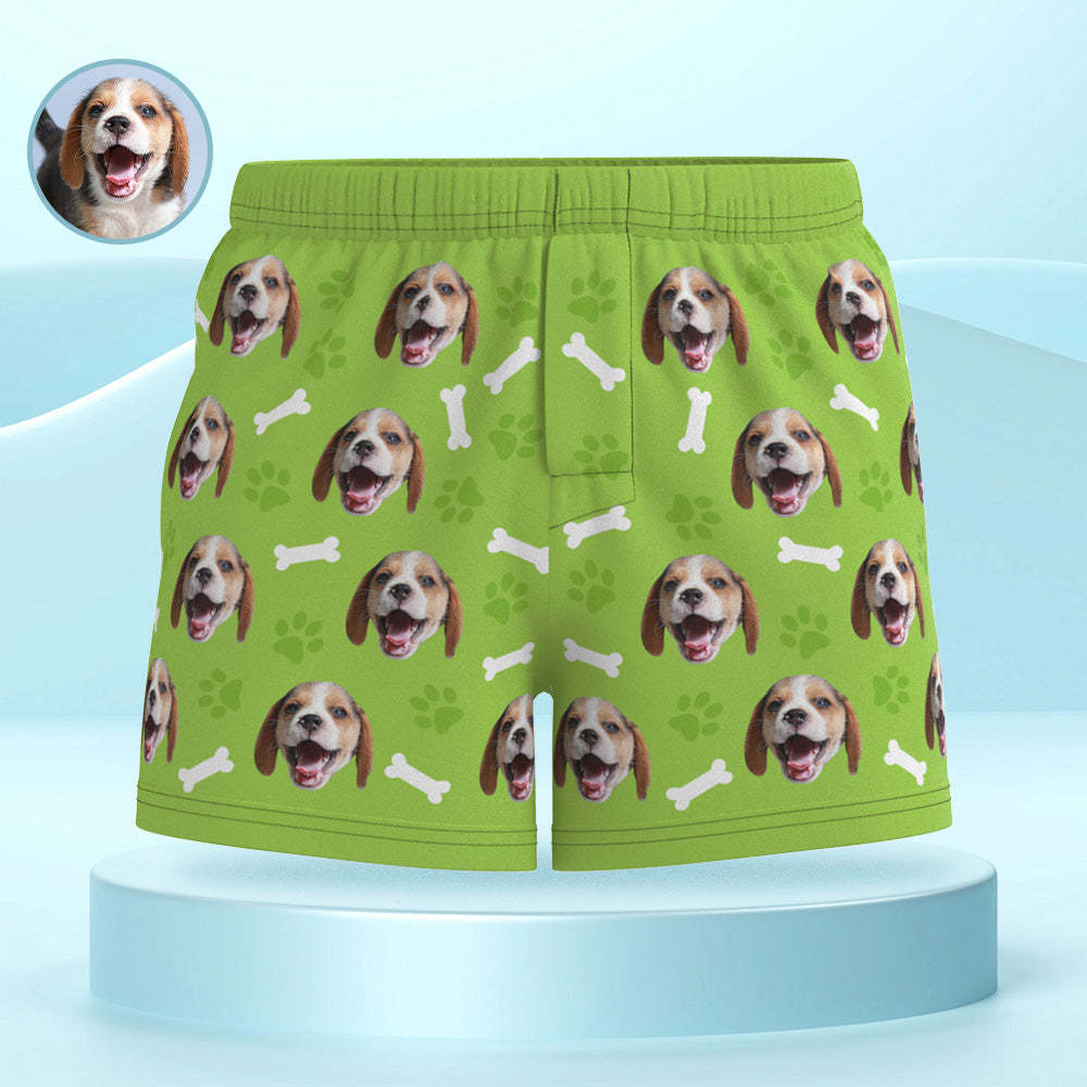 Custom Dog Face Multicolor Boxer Shorts Personalized Casual Underwear Gift for Him - MyFaceUnderwearUK