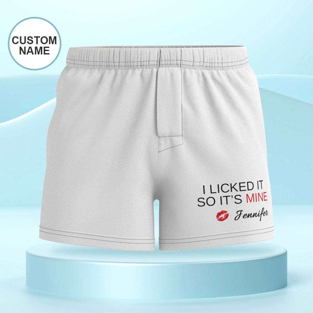Custom Name Multicolor Boxer Shorts I LICKED IT Personalized Photo Underwear Gift for Him - MyFaceUnderwearUK