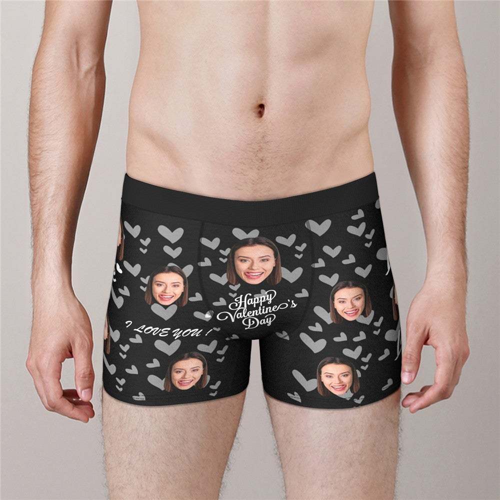 Custom Face Boxers Happy Valentine's Day Gifts For Him