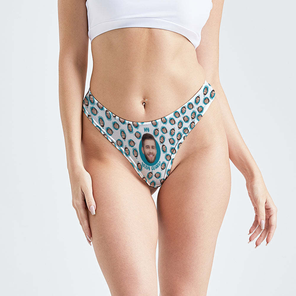 Custom Face Thong Panties Bodyguard Personalised Printed Sexy Fun Funny Panties Lingerie - MyFaceUnderwearUK